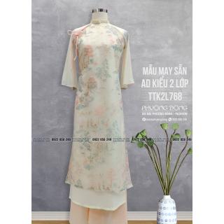 Áo Dài Phom Trẻ 2 Lớp 4 Tà TTK2L768 Áo Dài Phom Trẻ 2 Lớp 4 Tà TTK2L768